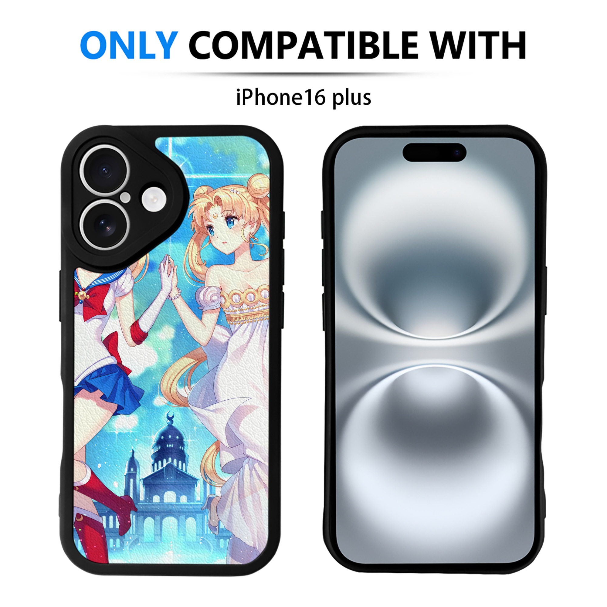 （画像用） 美少女戦士セーラームーン Sailor Moon 【iPhone 16シリーズ対応】シリコンスマホケース（レザー調） 材質：シリコン